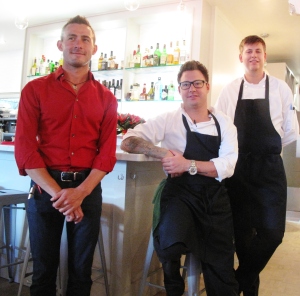 Watts (middle) and Restaurant Manager